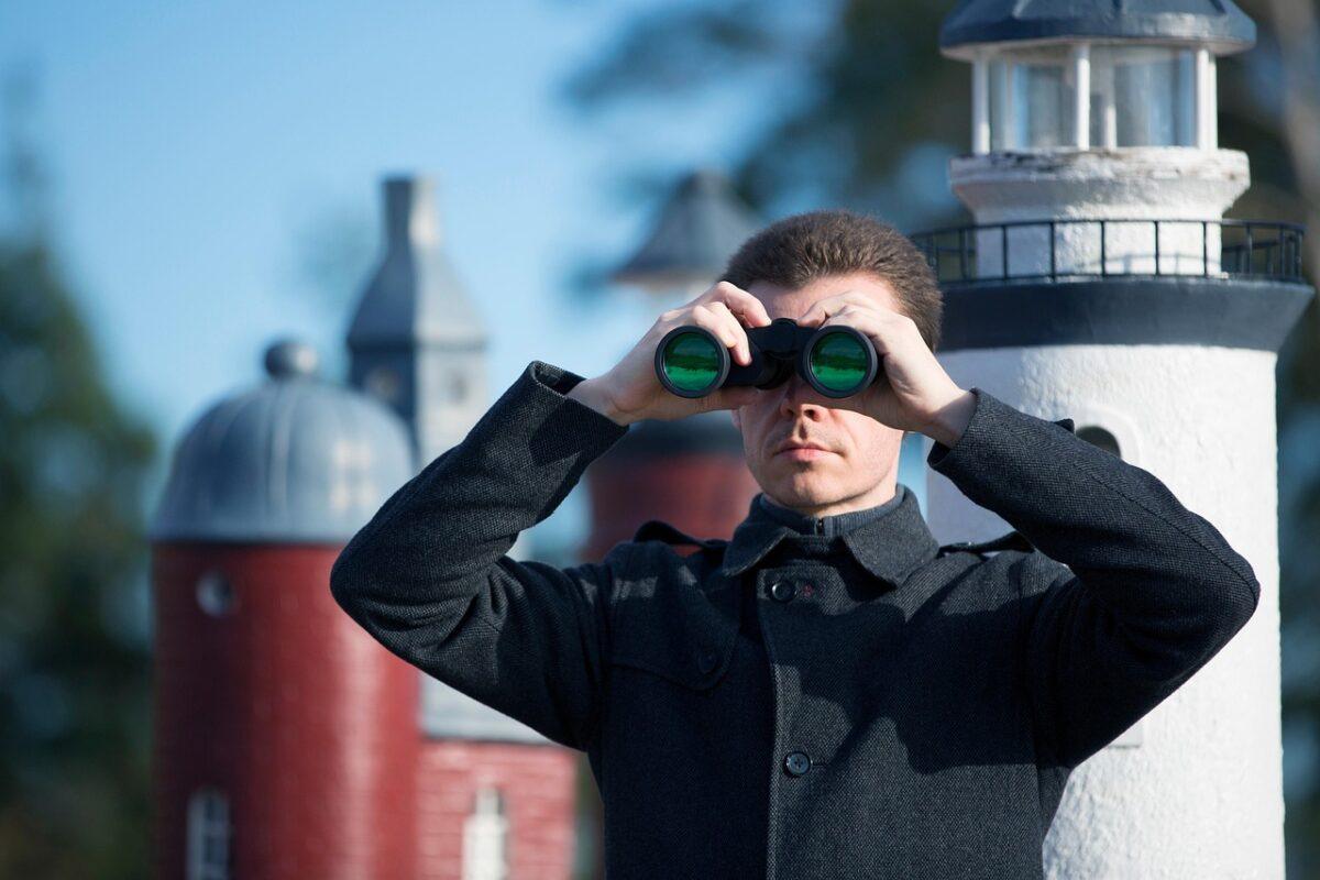 light house, binocular, view, search, look, man, search, search, search, search, search, man